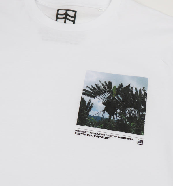 T-Shirt BIO SS21 Blanc | 100 à 400m² de forêt sauvés