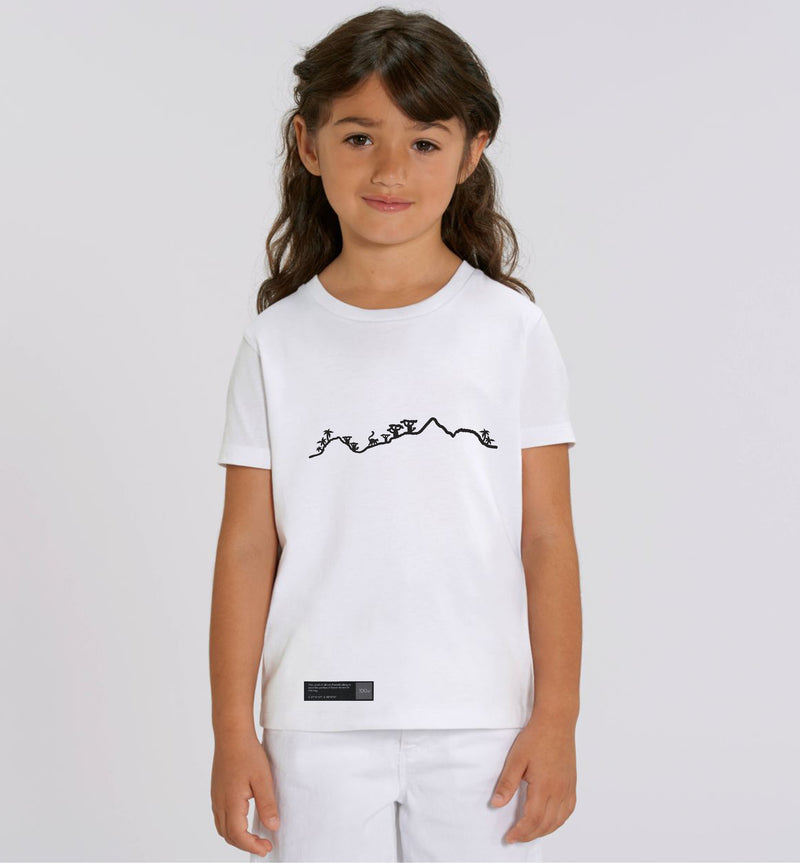 T-Shirt Enfant Blanc Bio | 100 à 400m² de forêt sauvés