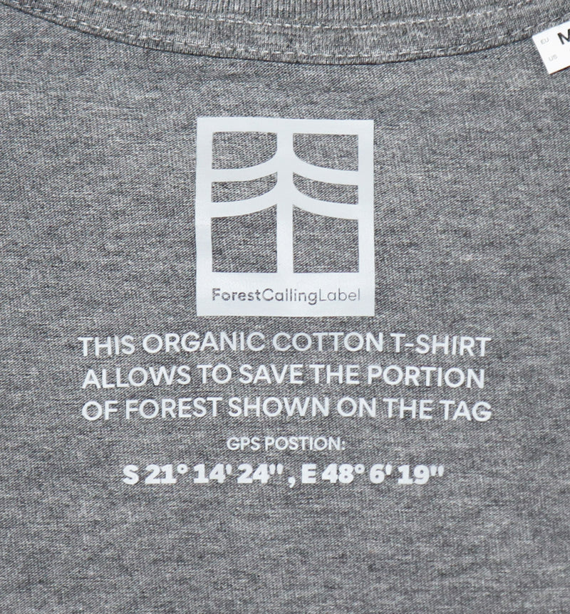 T-Shirt Basic Gris Bio | 100 à 400m² de forêt sauvés